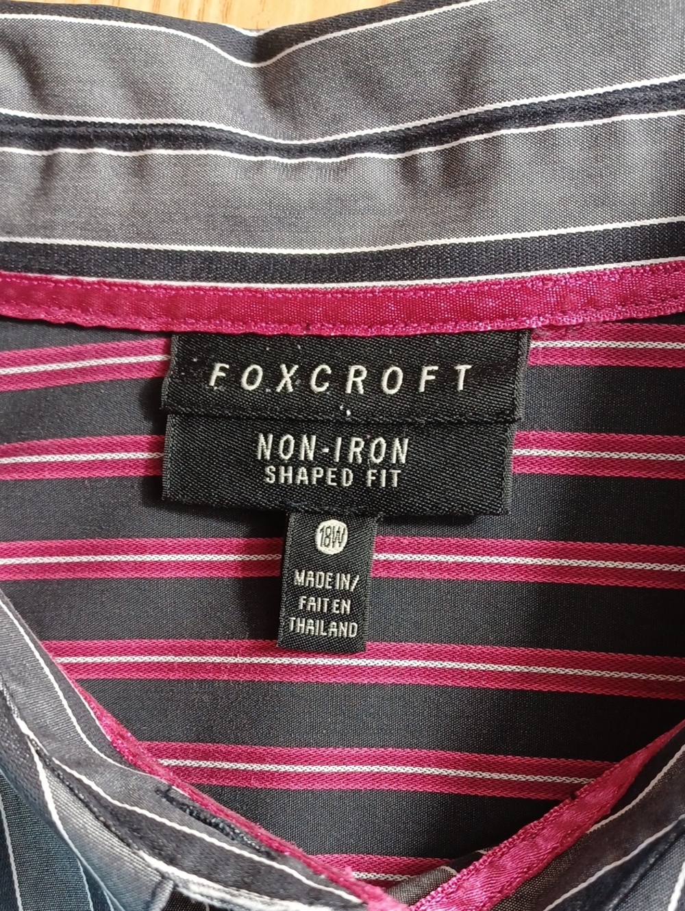 Foxcroft Black & Gray Business / Casual Vertical Stripe Women's Button-Up Shirt - Picture 2 of 16